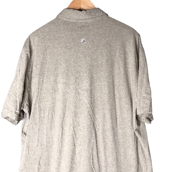 Kuhl Organic Cotton Polo Short Sleeve Wildfibre Button Down Collar Tan Men’s XL - Picture 10 of 15